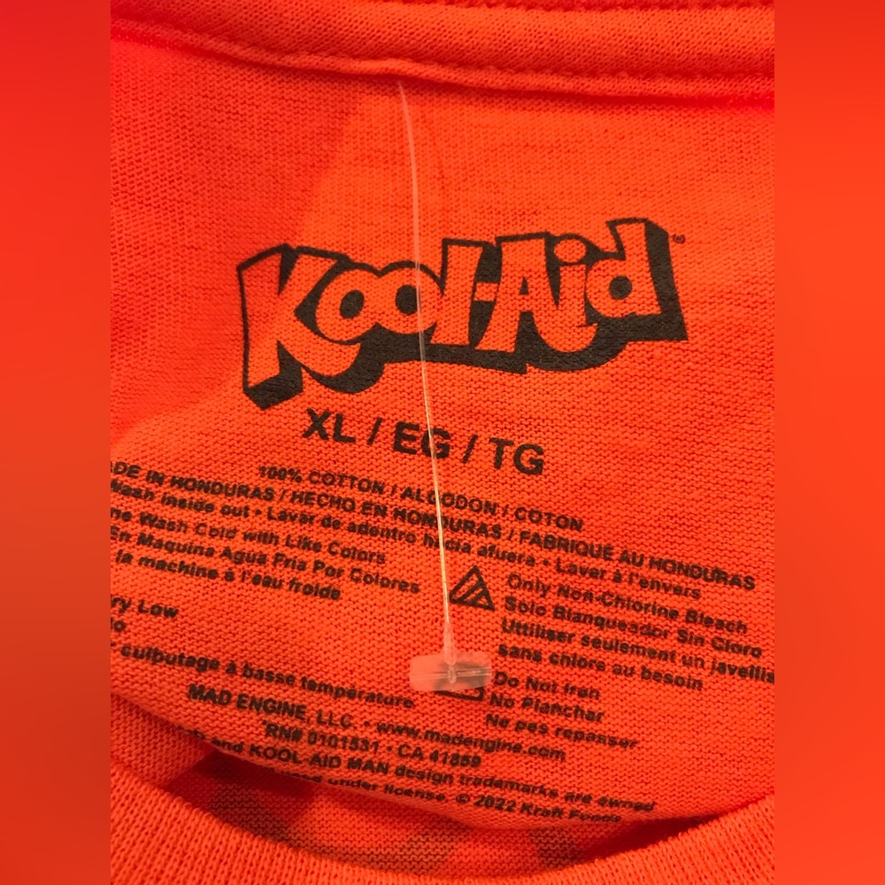 Old schools Kool Aid short sleeve orange T-shirt. NWOT Size XL. UNISEX - Picture 4 of 5